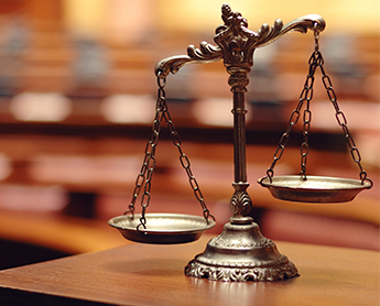 Scales in Courtroom